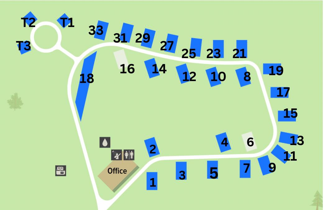 Relax Ridge Campground site map