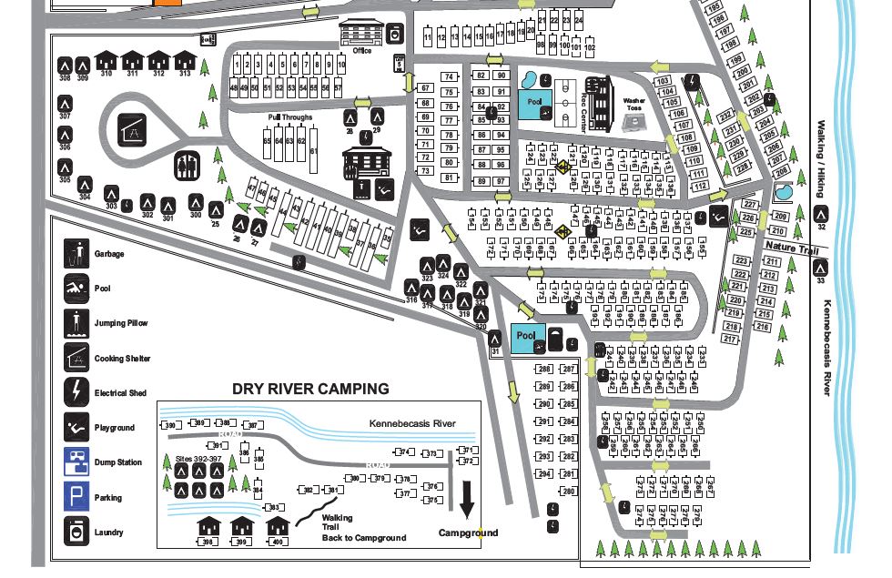 Sussex KOA Journey site map