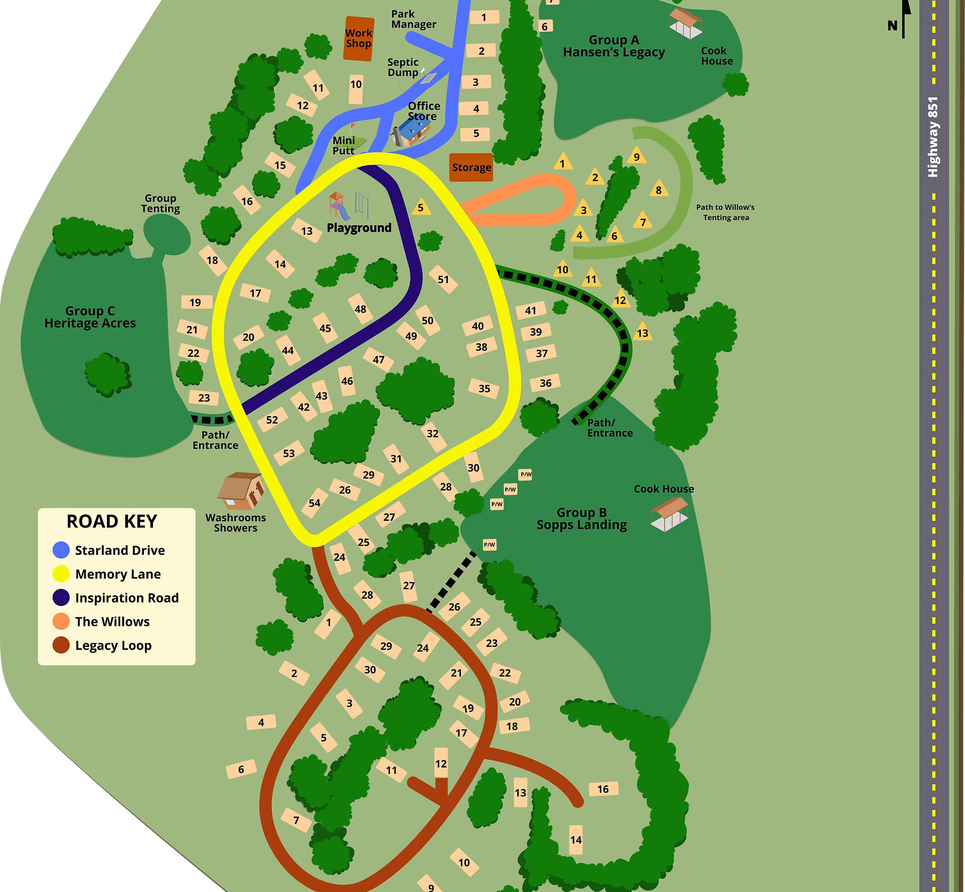 Handhills High-Country Hideaway site map