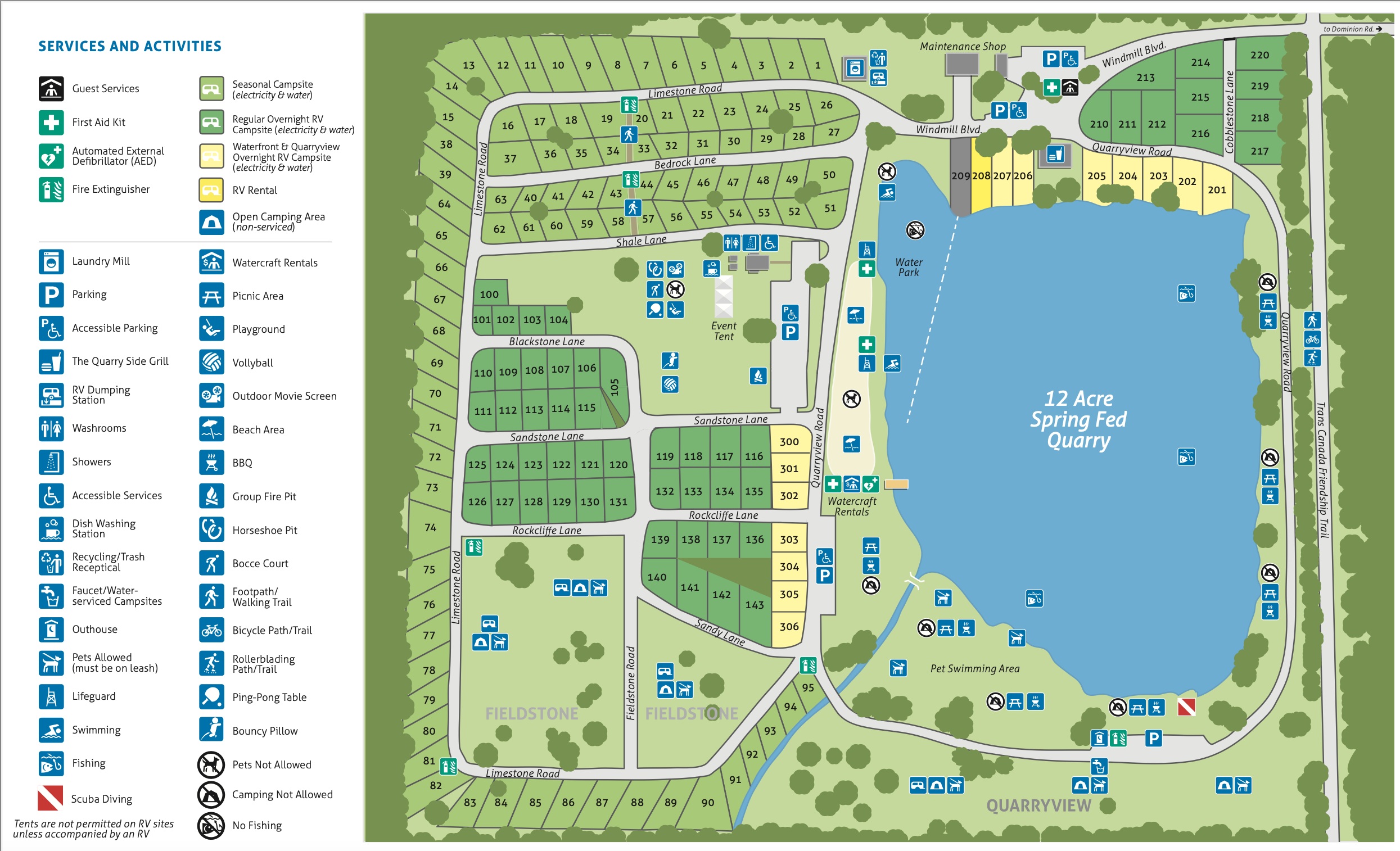 Windmill Point Park & Campground site map