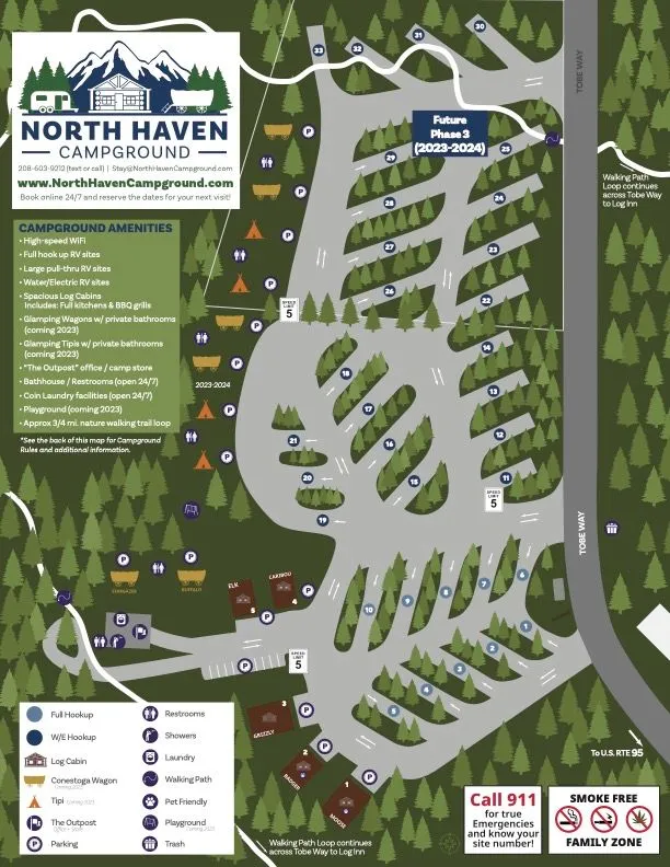 North Haven Campground site map