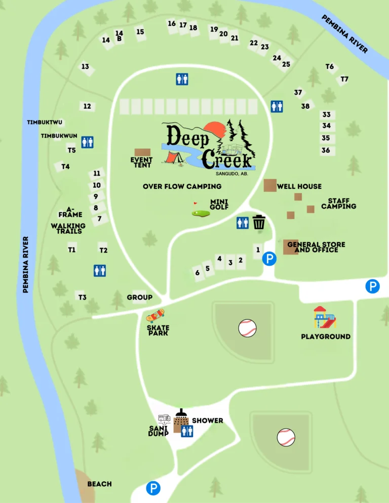 Deep Creek Camping & Events site map