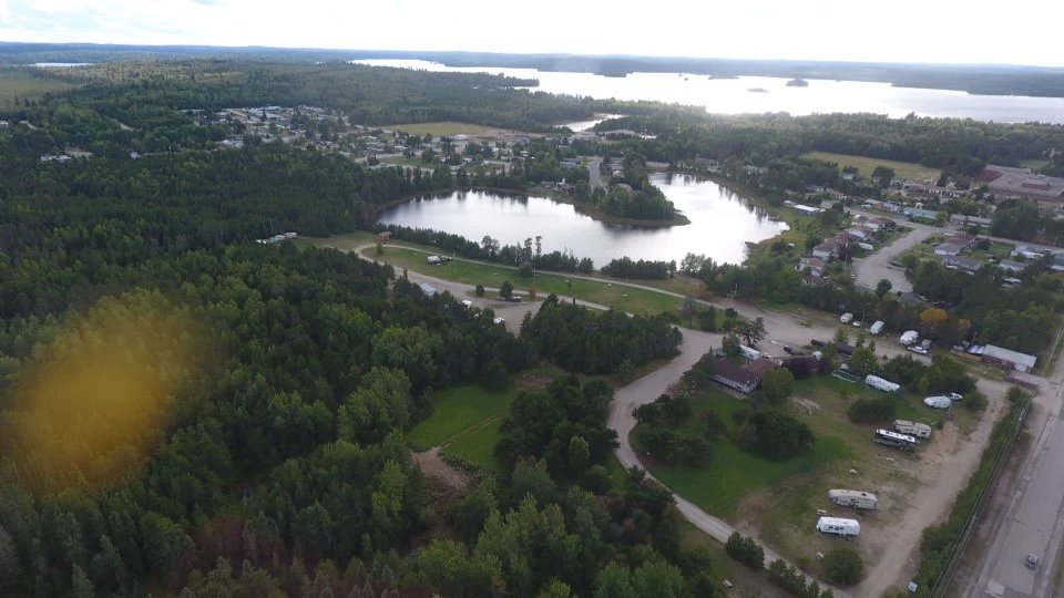 Davy Lake Campground — aerial view