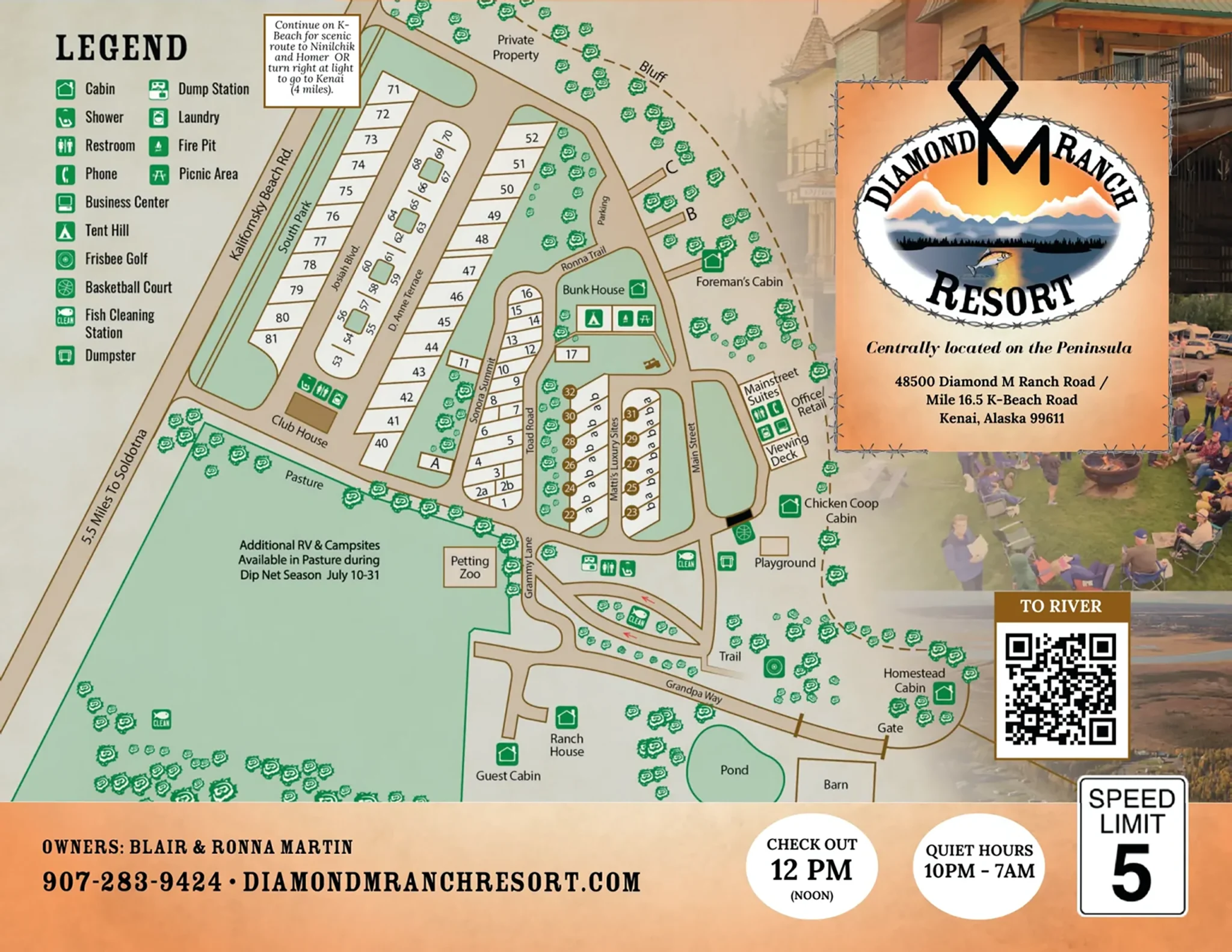 Diamond M Ranch Resort site map