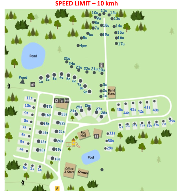 The Ridge Campground site map
