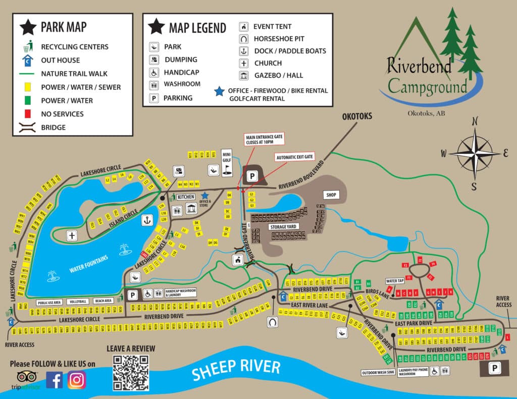 Riverbend Campground site map