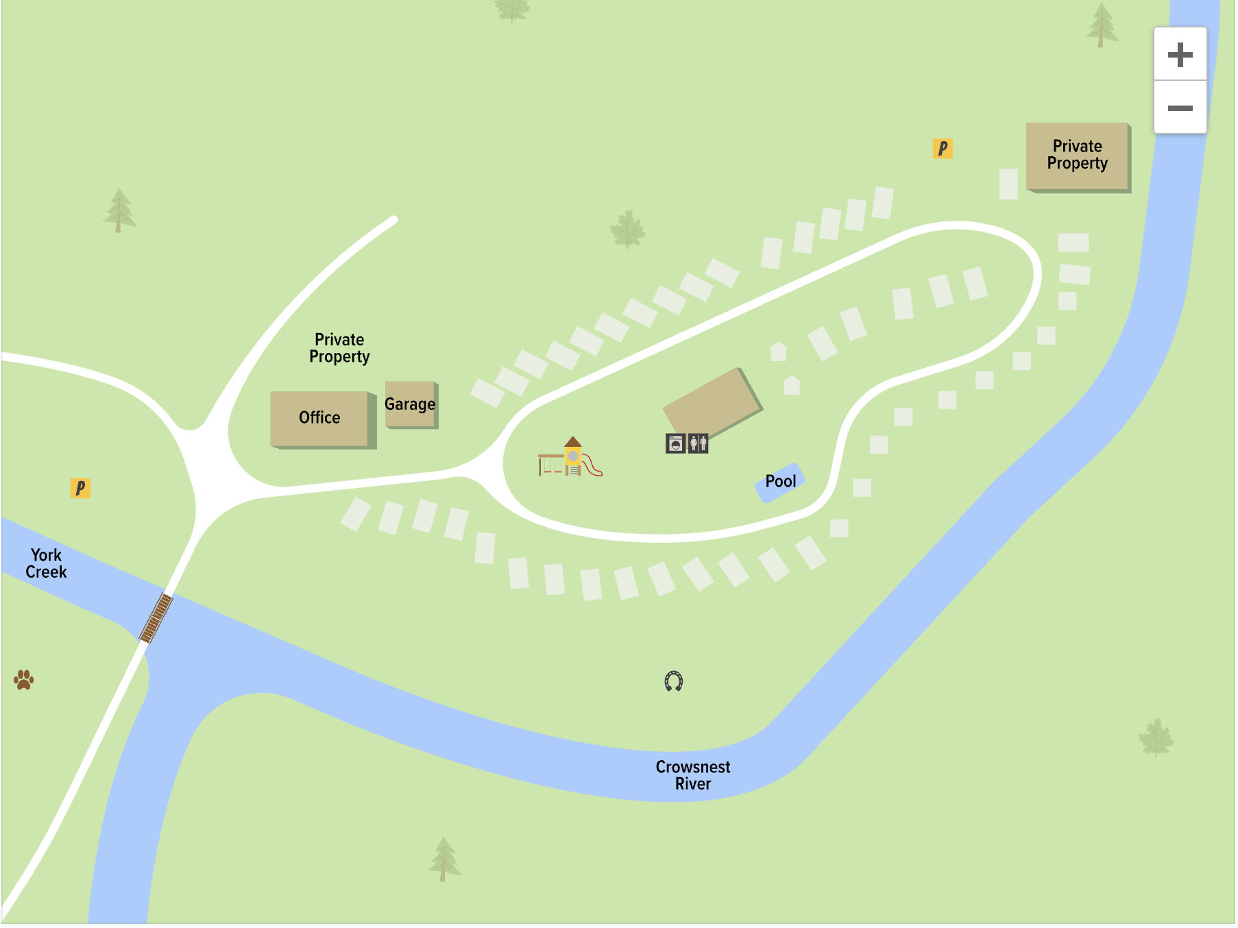 Lost Lemon Campground site map