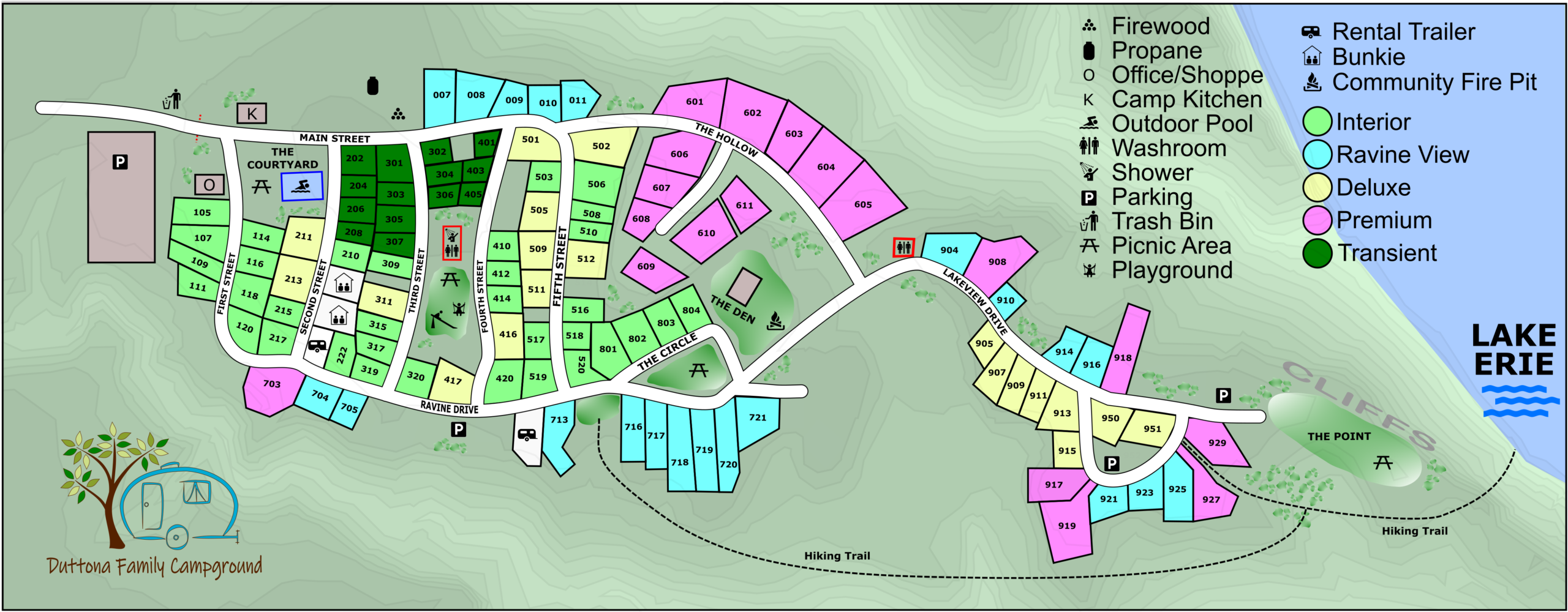 Duttona Family Campground site map