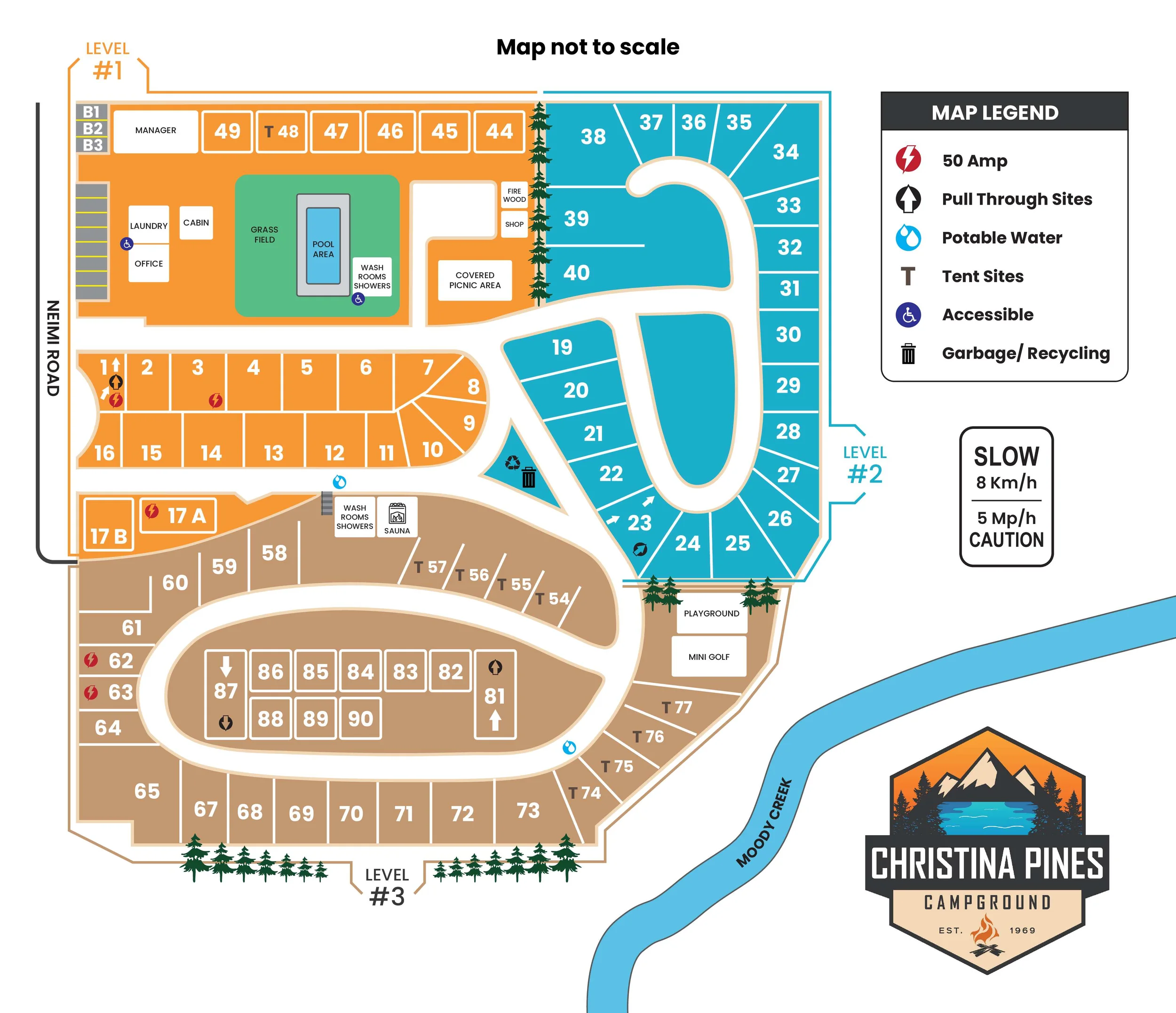 Christina Pines Campground site map