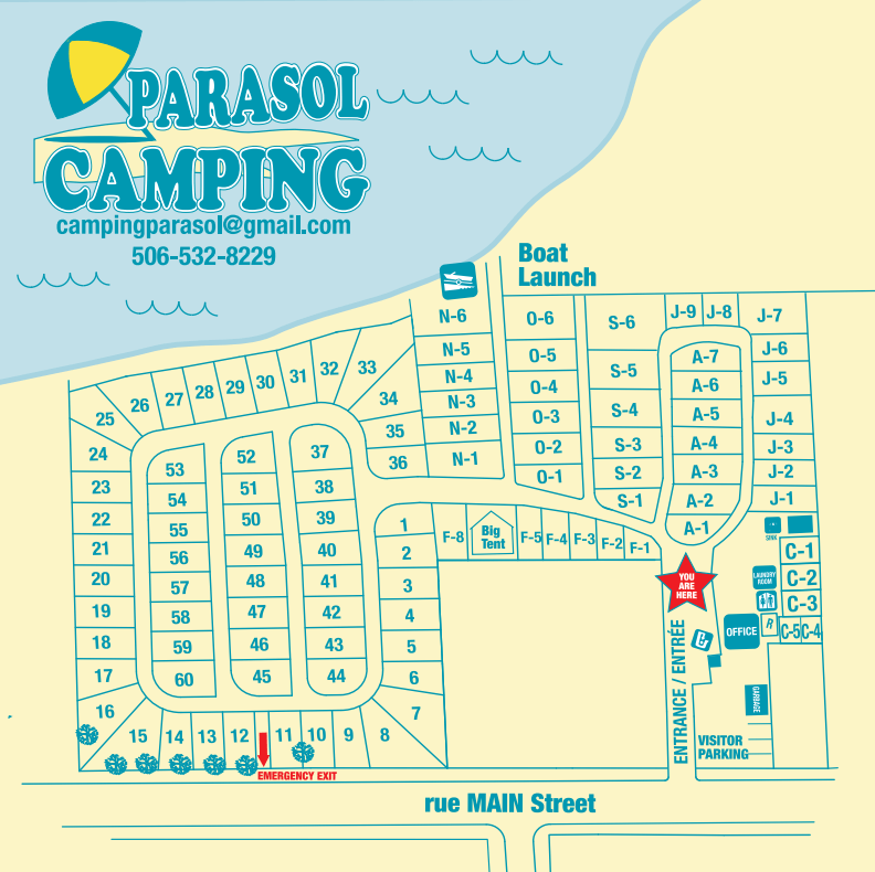 Camping Parasol site map