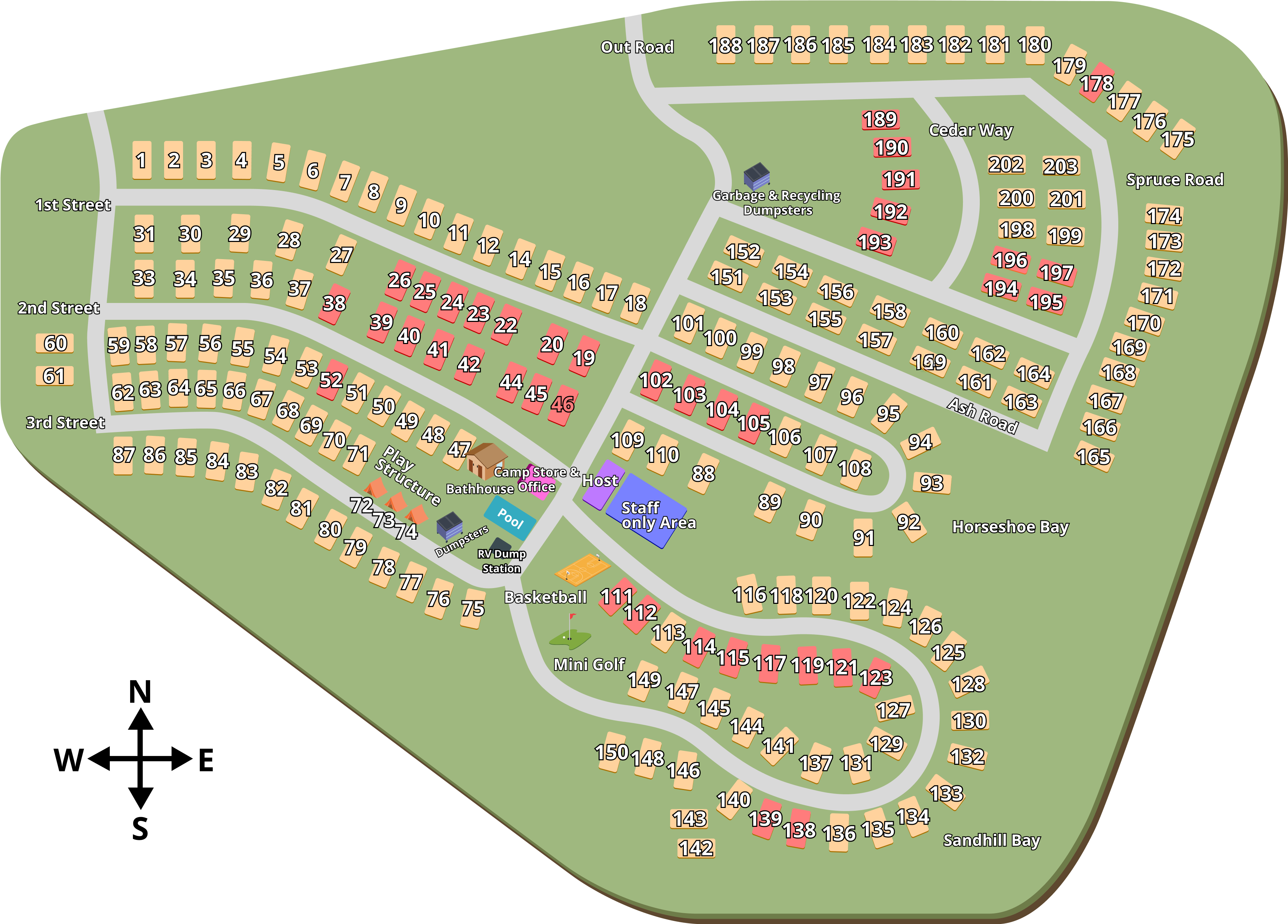 Aspen Grove Campground site map