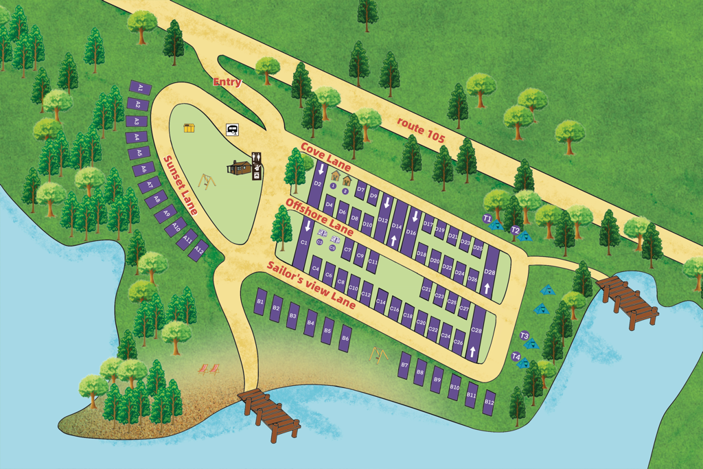 Mariners Point RV Campground site map