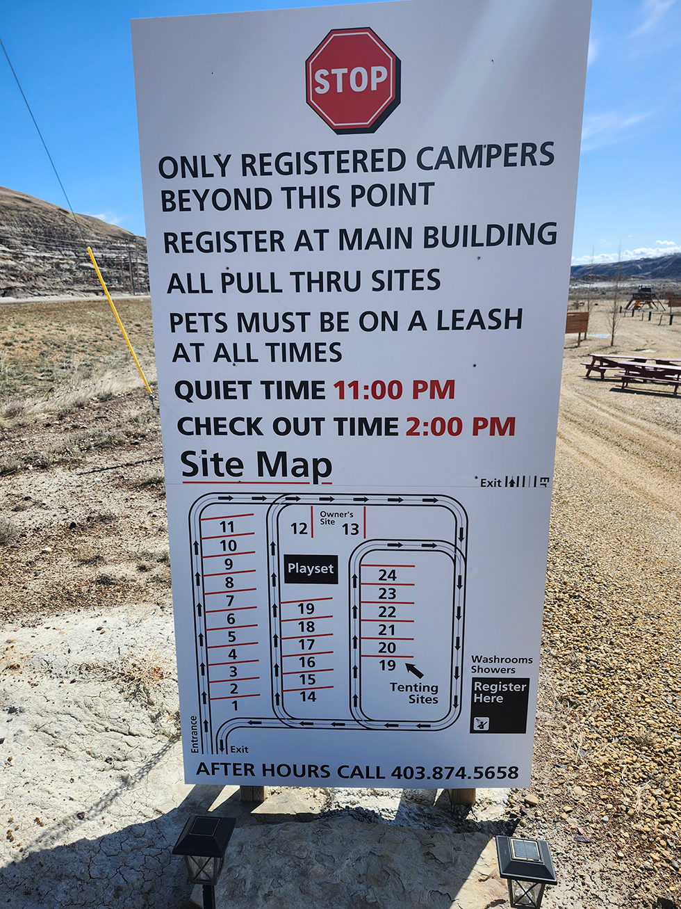 Cactus Coulee Fun Park & Campground site map