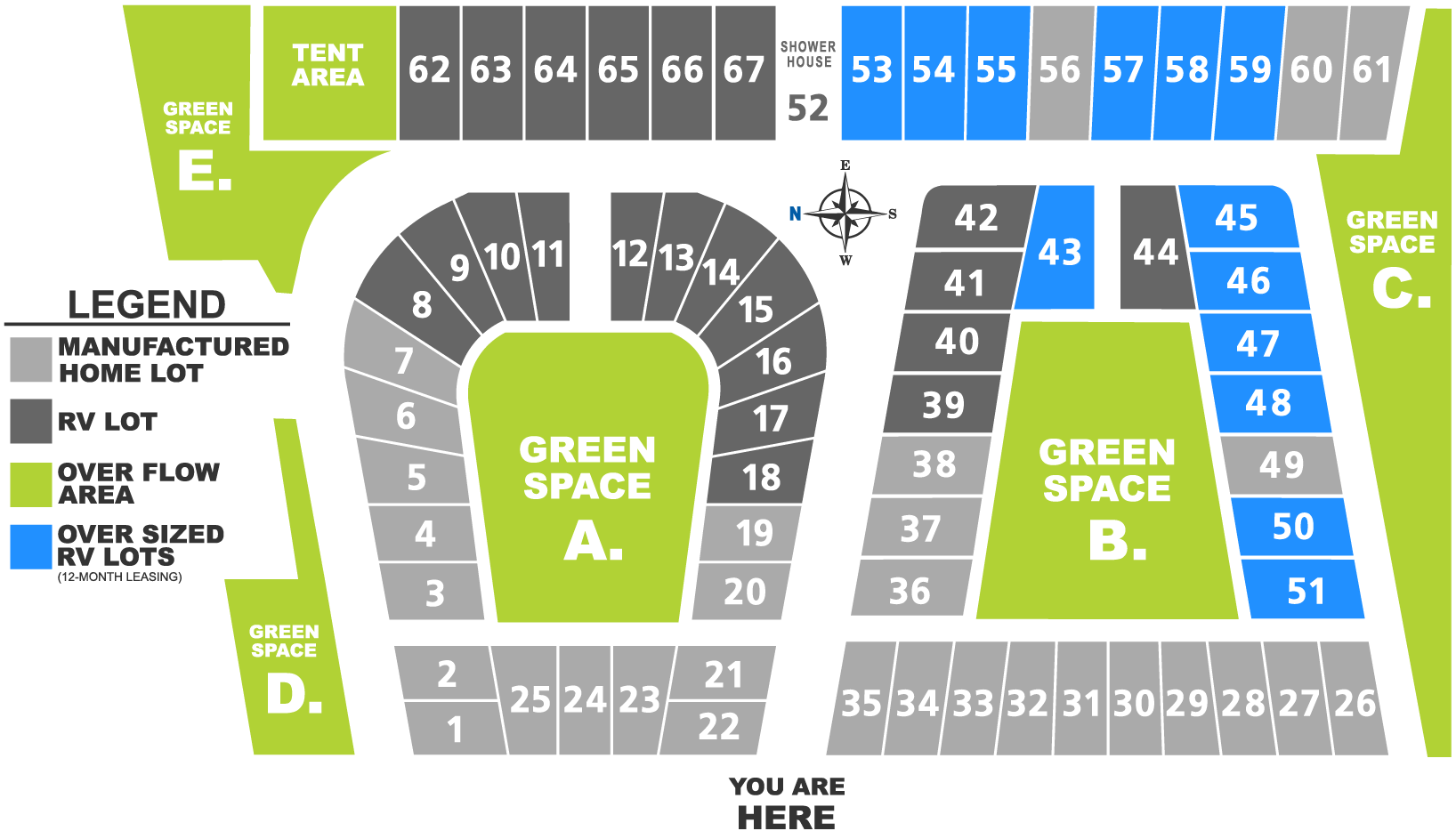 Unity Mobile Home & RV Park site map
